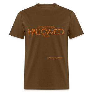 "Hallowed Be Thy Name" Unisex Classic T-Shirt - brown