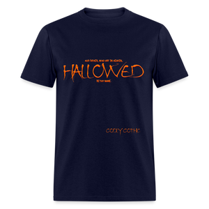 "Hallowed Be Thy Name" Unisex Classic T-Shirt - navy