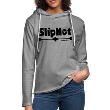 Load image into Gallery viewer, &quot;SlipNot&quot; Unisex Lightweight Terry Hoodie Heart Font - heather gray