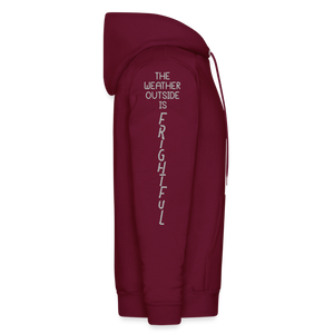 "End Times" Christmas Hoodie - Silver Print - burgundy