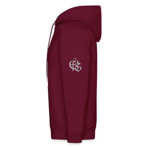 "End Times" Christmas Hoodie - Silver Print - burgundy