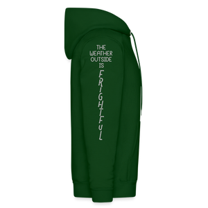 "End Times" Christmas Hoodie - Silver Print - forest green