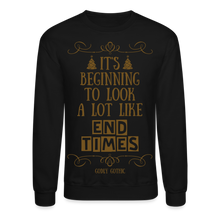 Load image into Gallery viewer, &quot;End Times&quot; Christmas Crewneck Sweatshirt - black