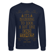 Load image into Gallery viewer, &quot;End Times&quot; Christmas Crewneck Sweatshirt - navy