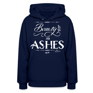 "Beauty for Ashes" Women's Hoodie - navy