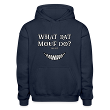 Load image into Gallery viewer, &quot;What Dat Mouf Do&quot; Gildan Heavy Blend Adult Hoodie - navy