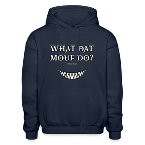 "What Dat Mouf Do" Gildan Heavy Blend Adult Hoodie - navy