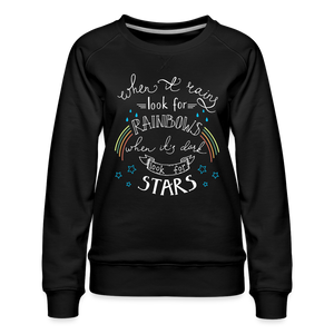 "When It Rains" Women’s Premium Sweatshirt - black