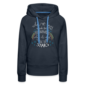 "When It Rains" Women’s Premium Hoodie - navy